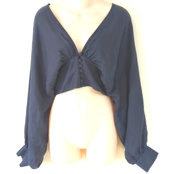 Zara Buttoned Front Crop Top - Picture 7 of 16